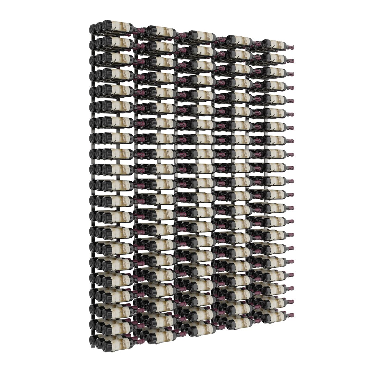 VintageView Feature Wall 7-Foot Wine Rack Kit Triple Depth 315 Bottles Gunmetal Shown