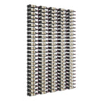 VintageView Feature Wall 8-Foot Wine Rack Kit Double Depth 240 Bottles Chrome Luxe Shown