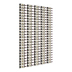 VintageView Feature Wall 8-Foot Wine Rack Kit Single Depth 120 Bottles Golden Bronze Shown