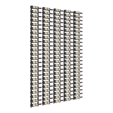 VintageView Feature Wall 8-Foot Wine Rack Kit Single Depth 120 Bottles Matte Black Shown