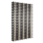 VintageView Feature Wall 8-Foot Wine Rack Kit Triple Depth 360 Bottles Brushed Nickel Shown