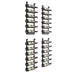 VintageView Le Rustique wall mounted metal wine rack holding 24 wine bottles in black finish