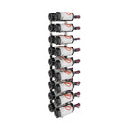 VintageView Magnum & Champagne Wall-Mounted Wine Rack - 18 Bottles Gunmetal Label Out Shown
