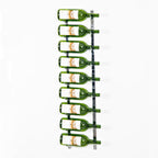 VintageView Magnum & Champagne Wall-Mounted Wine Rack - 9 Bottles Chrome Luxe Label Out Shown