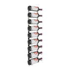 VintageView Magnum & Champagne Wall-Mounted Wine Rack - 9 Bottles Gunmetal Label Out Shown