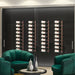 VintageView Magnum and Champagne wall mounted wine racks installed in a modern lounge