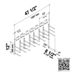 VintageView Over the Couch Wall-Mounted Wine Rack Kit Double Deep Installation Diagram Shown