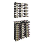 VintageView Presentation Row Display Wine Rack Kit 144 Bottles Brushed Nickel Shown
