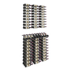VintageView Presentation Row Display Wine Rack Kit 144 Bottles Chrome Luxe Shown