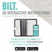 BILT 3D interactive installation instructions for VintageView Presentation Row Display wine rack kit