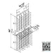 VintageView Presentation Row Display wall mounted wine rack kit dimension diagram