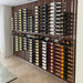 VintageView Presentation Row Display wall mounted wine rack installed as a large residential wine wall