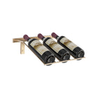 VintageView Presentation Row Wall-Mounted Wine Rack 3 Bottles Golden Bronze Shown