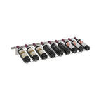 VintageView Presentation Row Wall-Mounted Wine Rack 9 Bottles Brused Nickel Shown