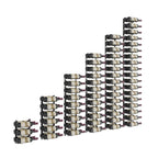 VintageView Under the Stairs Wall-Mounted Wine Rack Double Depth 126 Bottles Gunmetal Shown