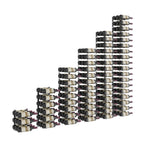VintageView Under the Stairs Wall-Mounted Wine Rack Triple Depth 189 Bottles Chrome Luxe Shown