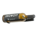 VintageView Wall-Mounted Metal Wine Rack 1 Bottle Right Direction Matte Black Shown
