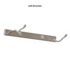 VintageView Wall-Mounted Metal Wine Rack Left Direction Brushed Nickel Close Up View