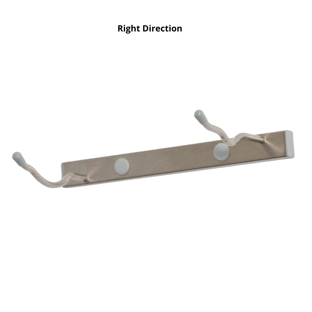 VintageView Wall-Mounted Metal Wine Rack Right Direction Brushed Nickel Close Up View