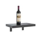 VintageView Wall-Mounted Wine Cellar Shelf Double Deep Matte Black Shown