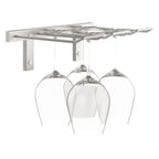 VintageView Wall-Mounted Wine Glass Stemware Rack Brushed Nickel Double Depth Shown