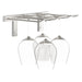 VintageView Wall-Mounted Wine Glass Stemware Rack Brushed Nickel Double Depth Shown