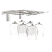 VintageView Wall-Mounted Wine Glass Stemware Rack Brushed Nickel Triple Depth Shown