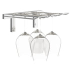 VintageView Wall-Mounted Wine Glass Stemware Rack Chrome Luxe Double Depth Shown