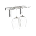 VintageView Wall-Mounted Wine Glass Stemware Rack Chrome Luxe Single Depth Shown