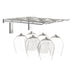 VintageView Wall-Mounted Wine Glass Stemware Rack Chrome Luxe Triple Depth Shown