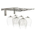 VintageView Wall-Mounted Wine Glass Stemware Rack Gunmetal Triple Depth Shown