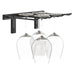VintageView Wall-Mounted Wine Glass Stemware Rack Matte Black Double Depth Shown