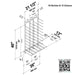 VintageView Wet Bar Wall-Mounted Wine Rack Kit 54 Bottles and 15 Glasses Dimensions Diagram