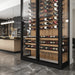 Vitrus 2 Door Glass Wine Cellar with Pegs & Inclined Shelves - Close up View of the Wine Cabinet