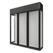 Vitrus 3 Door Glass Wine Cellar with 2 Glass Sides – Bare Shell - Angled View Studio Image