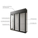 Vitrus 3 Door Glass Wine Cellar with 2 Glass Sides – Bare Shell - Parts of the Wine Cabinet with Diagram