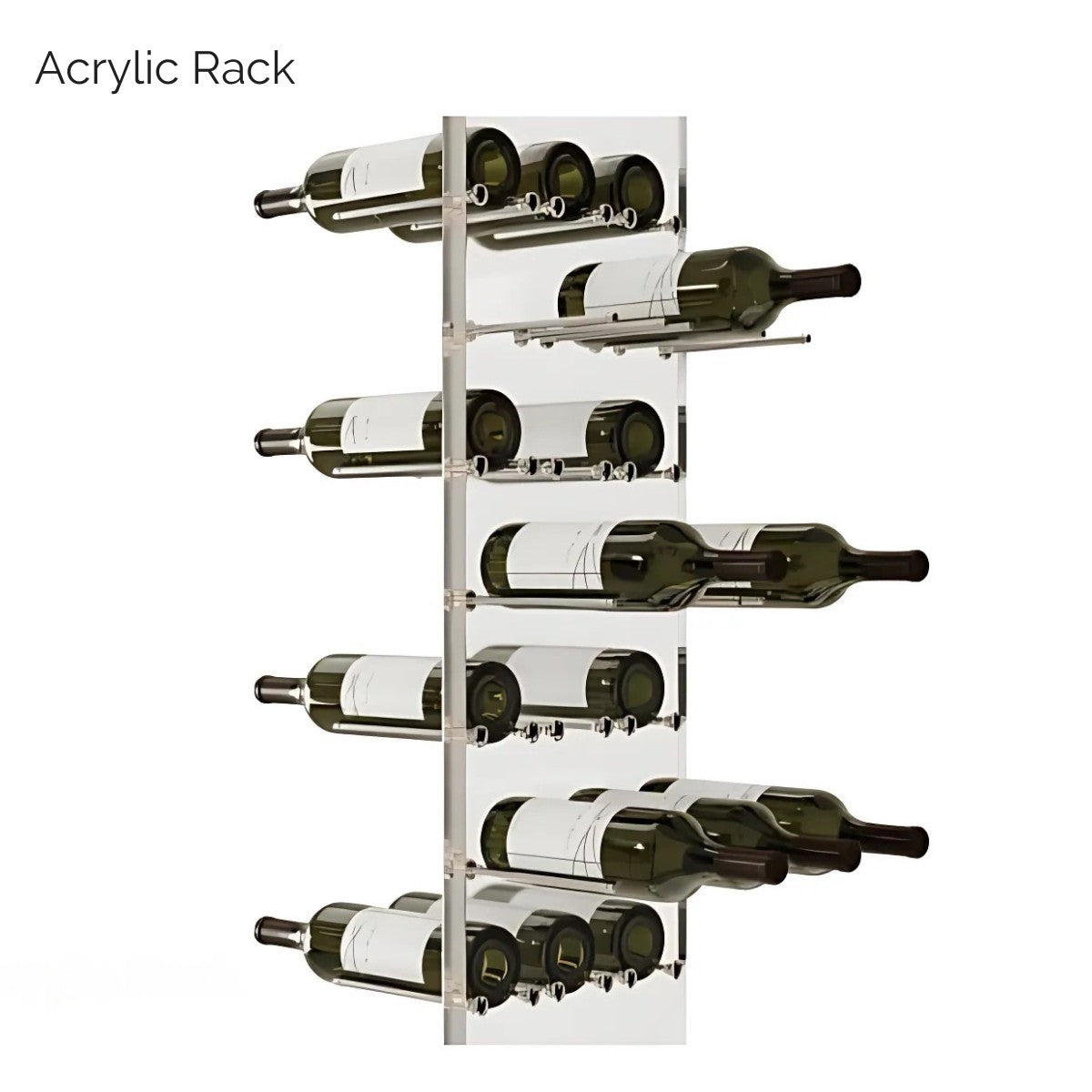 Vitrus 3 Door Glass Wine Cellar with Acrylic Racking - Acrylic Rack Shown
