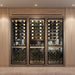 Vitrus 3 Door Glass Wine Cellar with Peg Display & Shelf - Front View of the Wine Cabinet