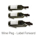 Vitrus 3 Door Glass Wine Cellar with Peg Display & Shelf - Wine Peg - Label Forward Shown