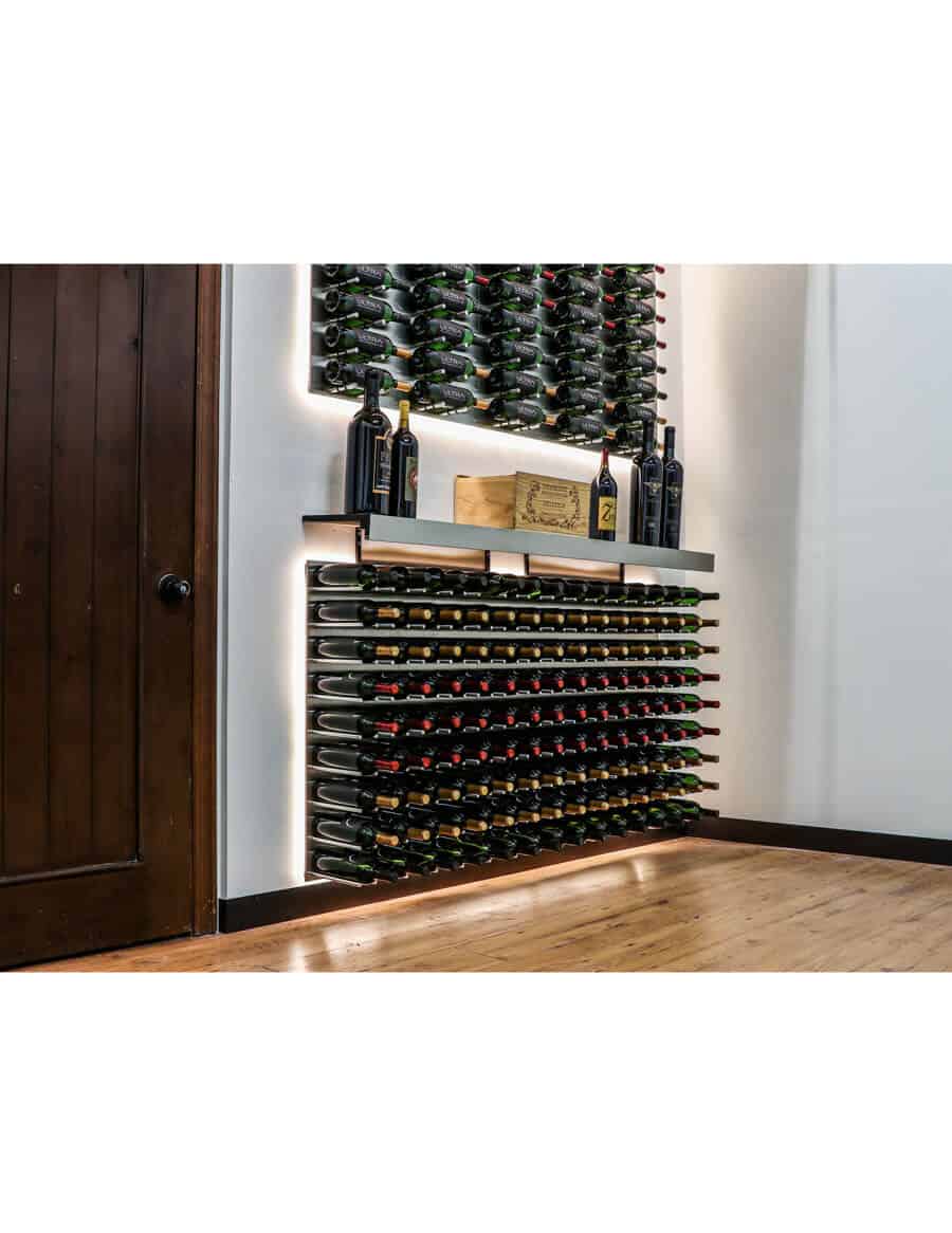 Fusion Wine Wall Rack 3FT (Cork Out) - White Acrylic (27 Bottles)