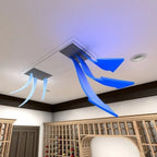 WhisperKOOL Ceiling Mount 4000 Wine Cellar Cooler System - Cellar Airflow Shown