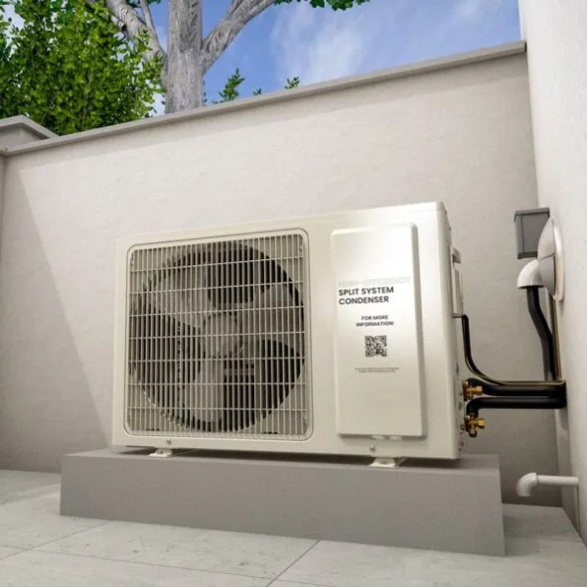 WhisperKOOL Platinum Mini Split Wall Mounted Wine Cooling System - 220V HE Condenser Installed Outside