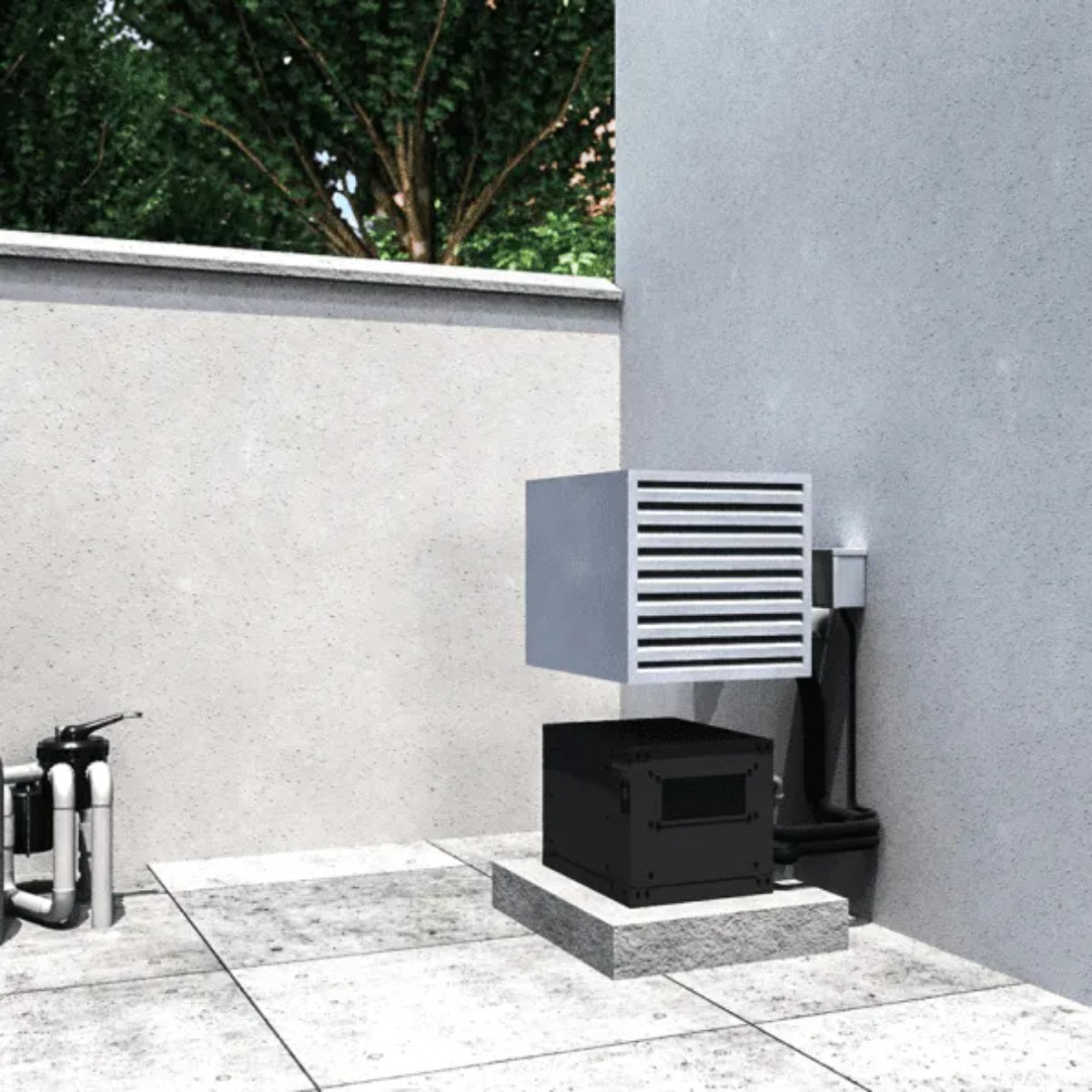 WhisperKOOL Platinum Split 8000 Wall Mounted Wine Cooling System - 110V Omege Condenser Installed Outdoor