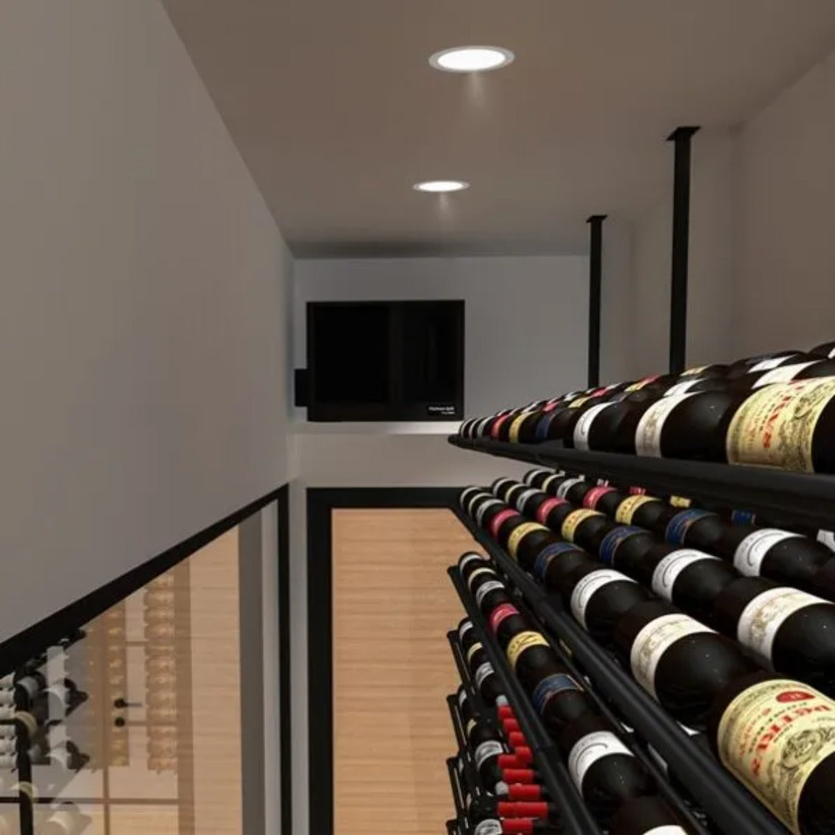 WhisperKOOL Platinum Split Twin 9000 Wall Mounted Wine Cooling System - Showing the wall Mounted Cooling System from the Inside