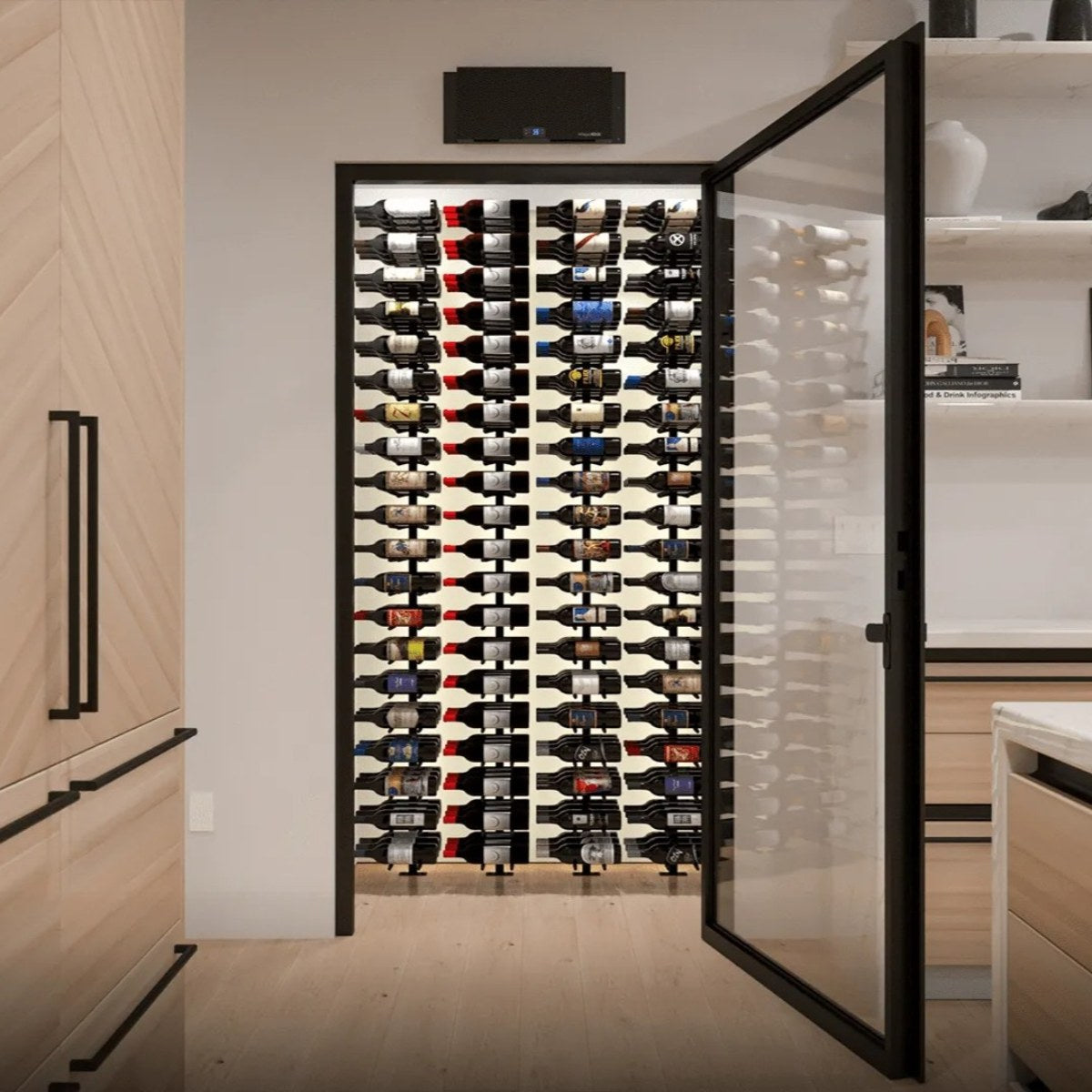 WhisperKOOL Through The Wall Slimline LS Wine Cellar Cooling System - System Installed Under the Wine Storage