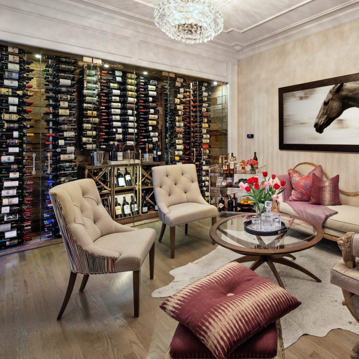 WhisperKOOL Twin Platinum Split 9000 Ducted Wine Cooling System - Sample Image from Westlake Village California