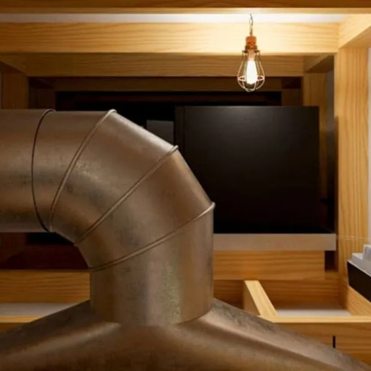 WhisperKOOL Twin Platinum Split 9000 Ducted Wine Cooling System - Unit Installed Inside Ducted