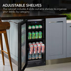 Whynter BBR-801BG 100-Can Built-In Beverage Refrigerator - Adjustable Shelves