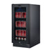 Whynter BBR-801BG 100-Can Built-In Beverage Refrigerator - Front left view with sodas inside closed door