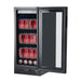 Whynter BBR-801BG 100-Can Built-In Beverage Refrigerator - Front left view with sodas inside open door
